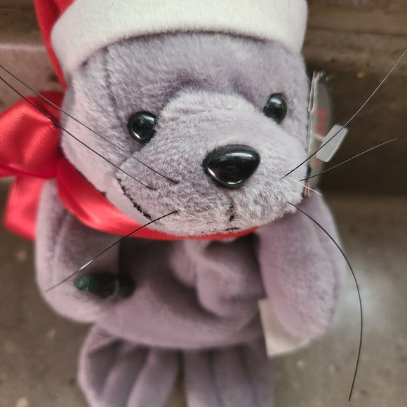 #10040 RETIRED NWT 1997 Coca Cola Seal in Snowflake Cap Bean Bag Plush #0102 - Picture 7 of 7